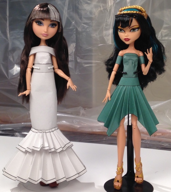 Cerise Hood and Cleo De Nile in Printable Doll Clothes Royal Birthstones