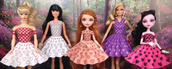 Printable Doll Clothes Sample Dresses